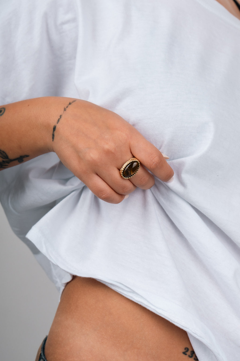 LEYA RING (TIGER EYE)