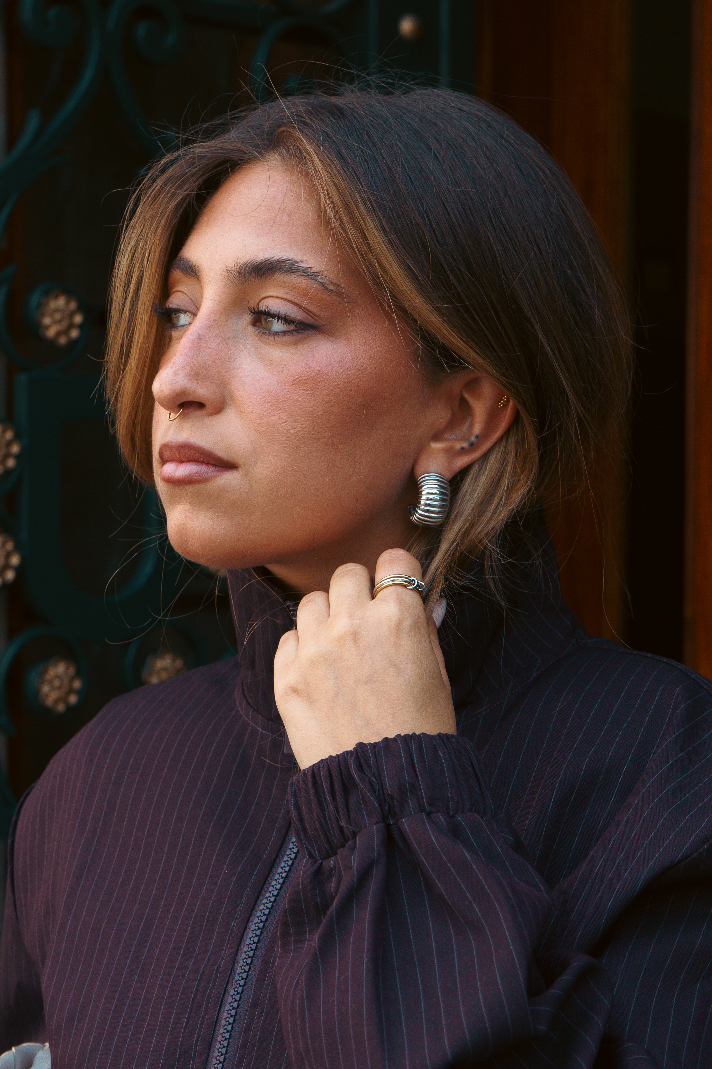 RIDGE EARRING