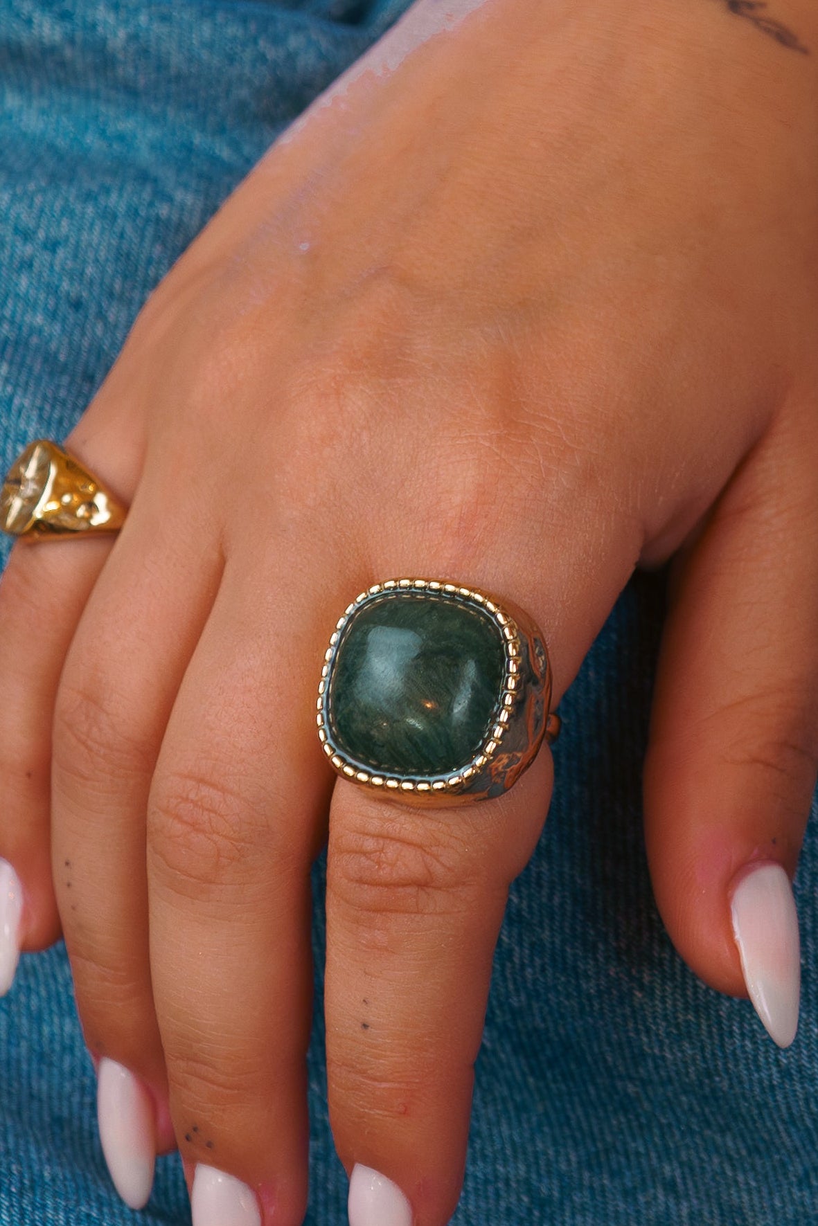 SQUARE STONE RING