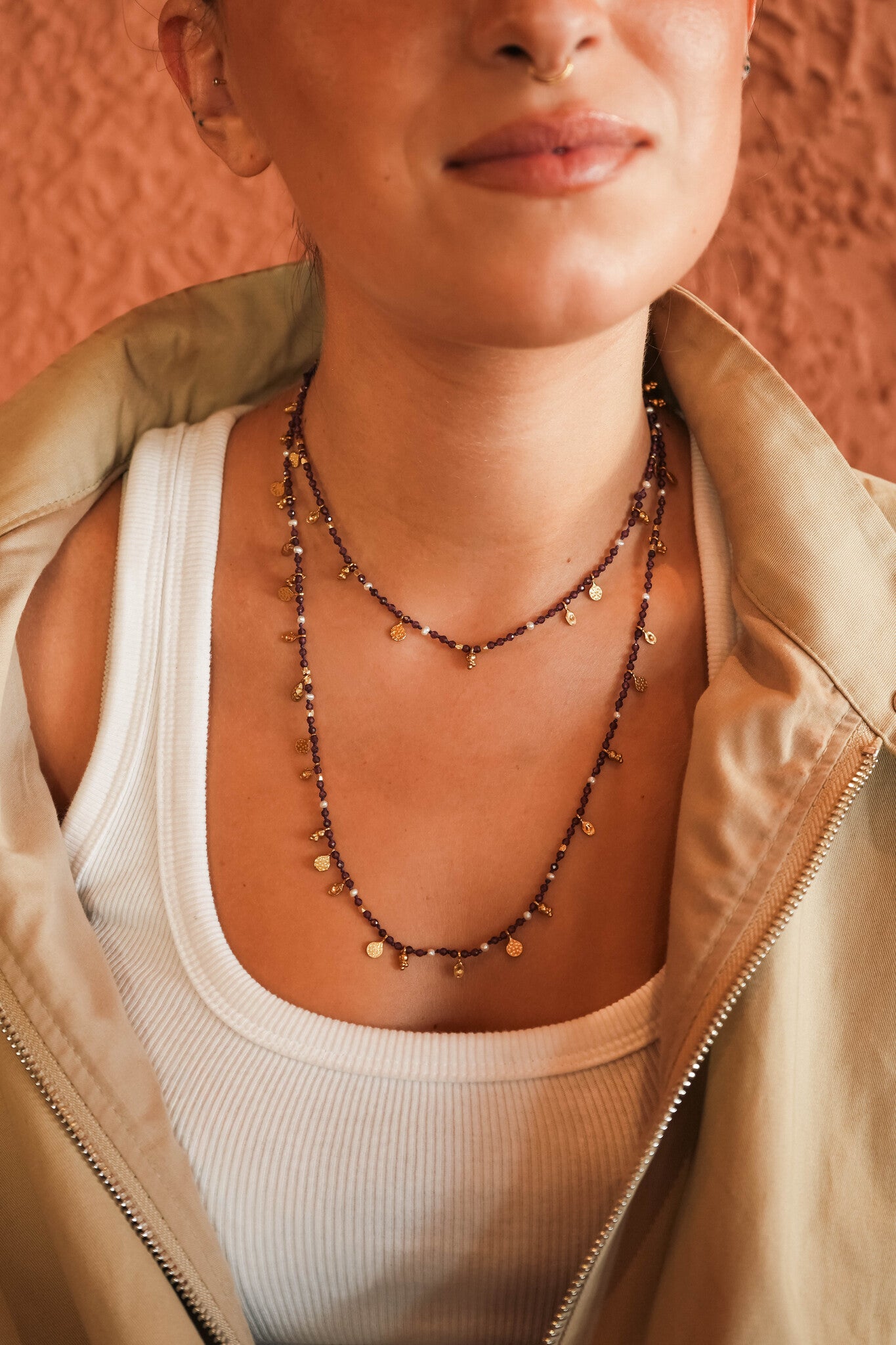 LIORA NECKLACE BORDEAUX