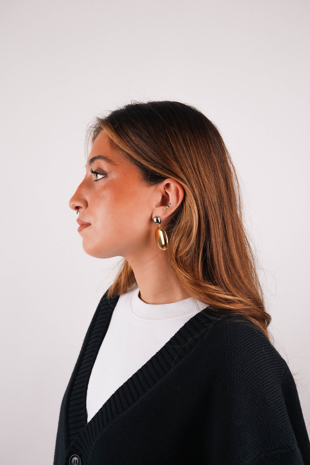TWO TONE EARRINGS