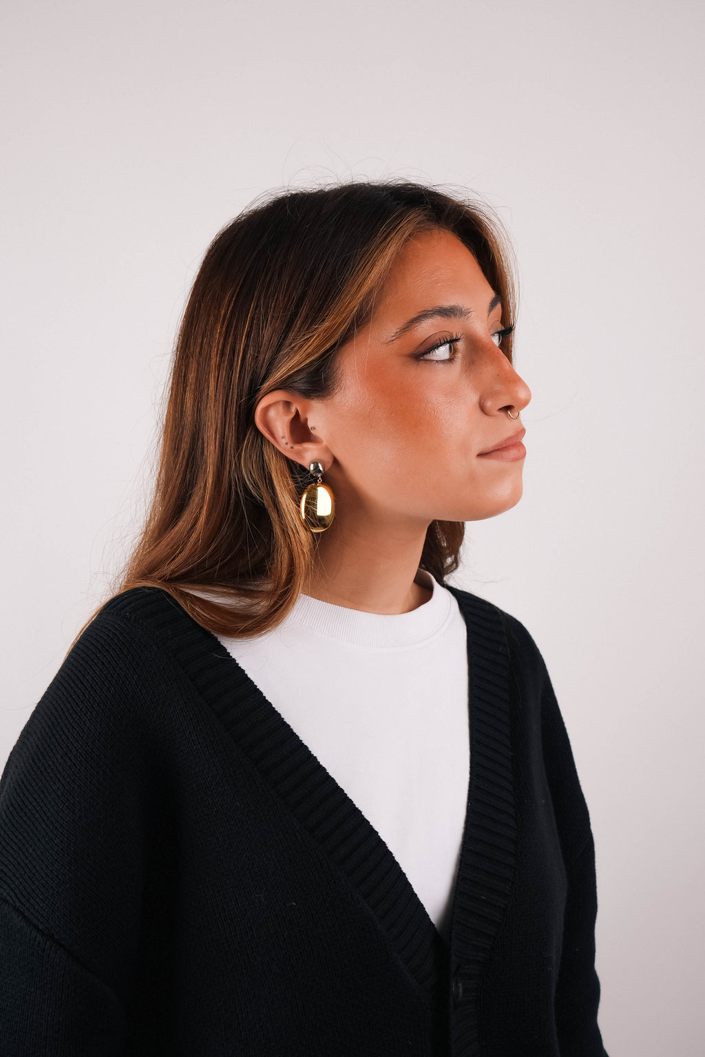 TWO TONE EARRINGS