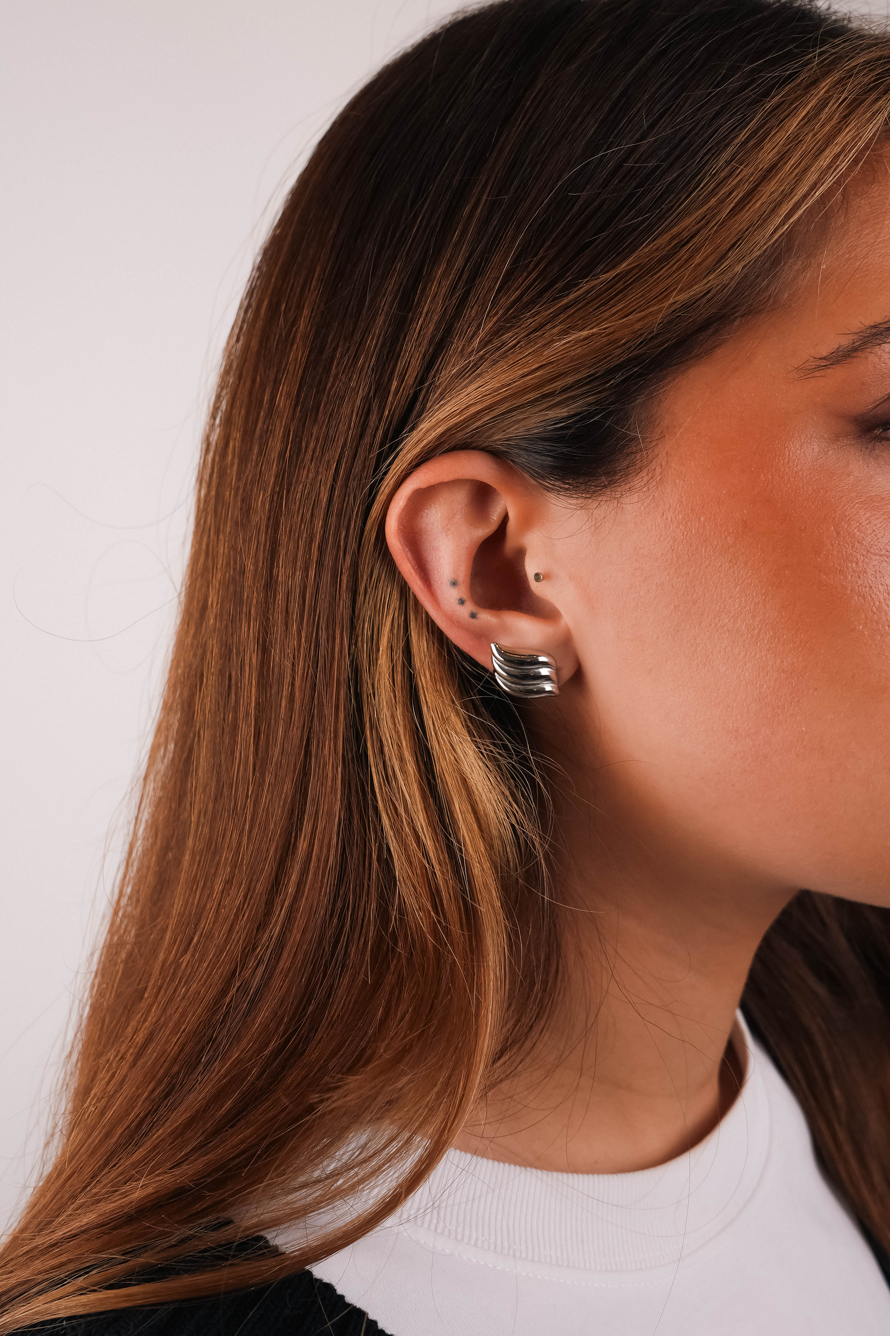 SILVER WING EARRING