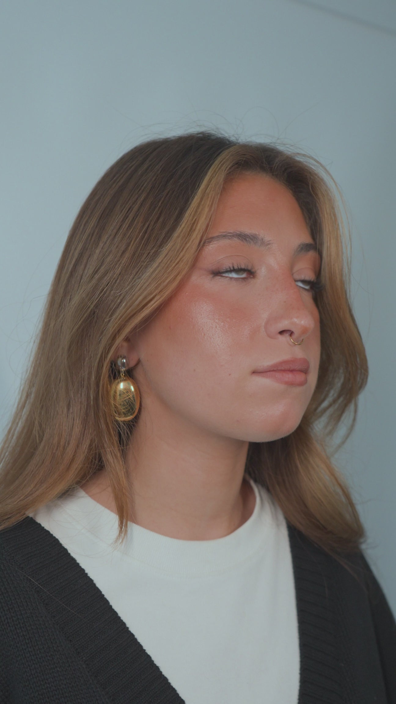 TWO TONE EARRINGS